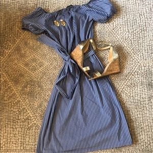 Zara off the shoulder midi dress